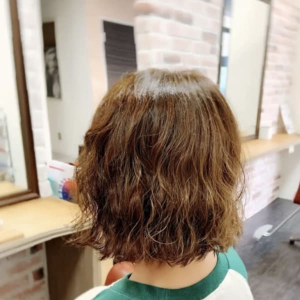 ボブ×波waveパーマ