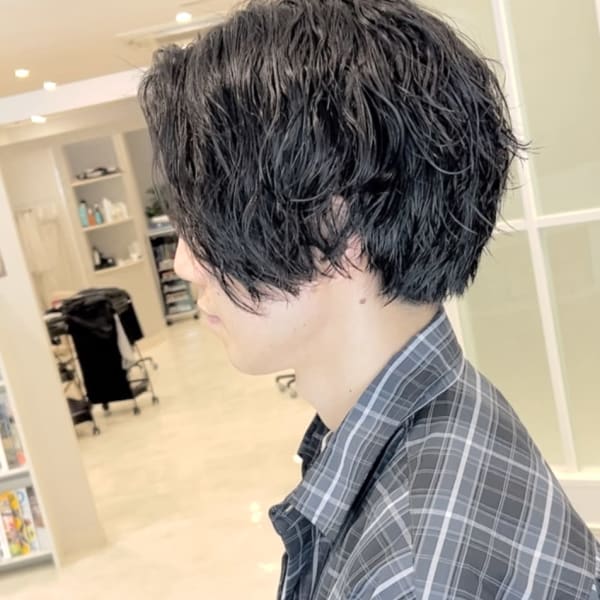 大人のミディアムメンズパーマ/ツイストスパイラル|High street Hair