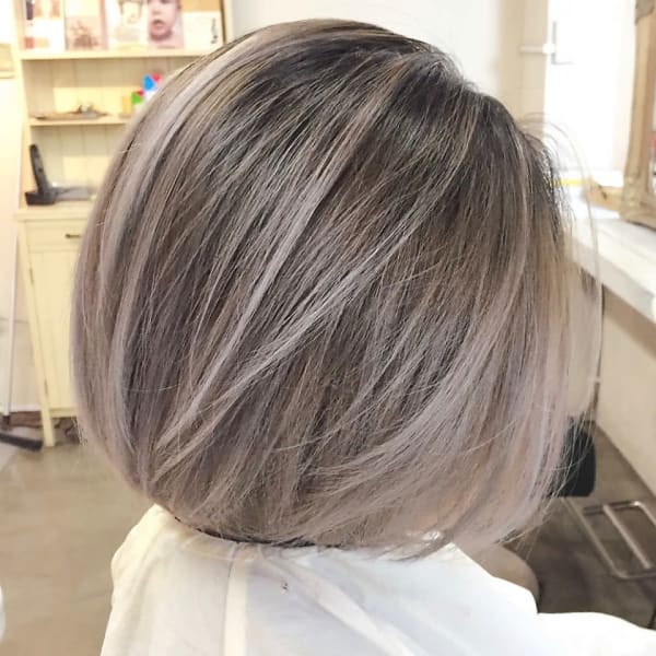 外国人風グラデーション/シルバーカラー