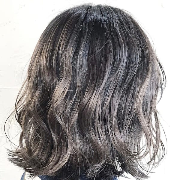 外国人風/グラデーション/シルバーカラー