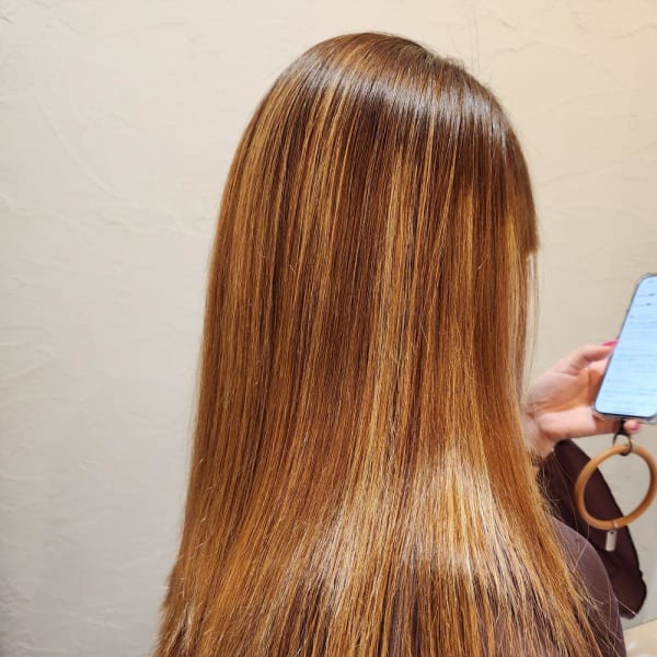 酸性ストレート×ブリーチ毛