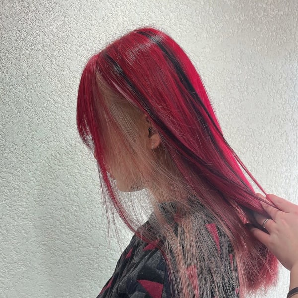 レッドカラーメッシュカラー成増地下鉄成増大山