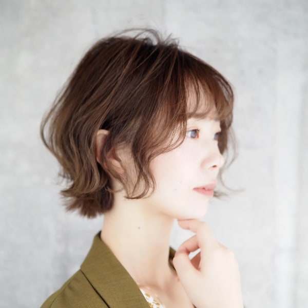ゆるふわウェーブ×大人ミニボブ