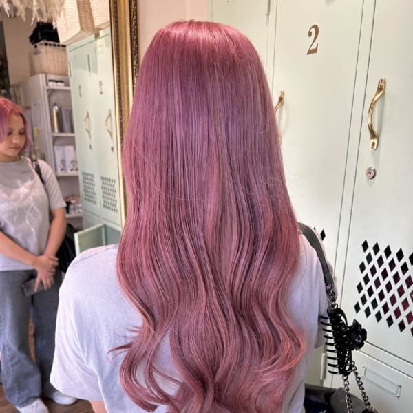 ピンクラベンダー/暖色/ハイトーン/ブリーチ/横浜