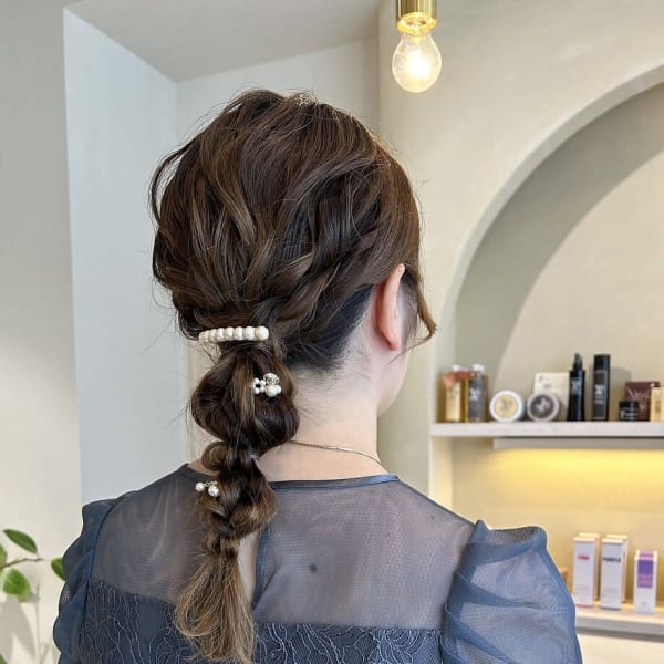 ROYロング編みおろしアレンジ・ぽこぽこ・ふわふわガーリー