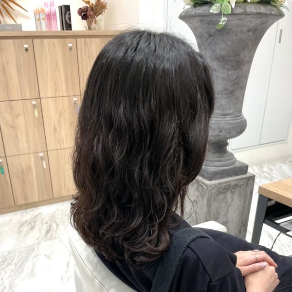 セミディコテ巻き風パーマ/30代/20代