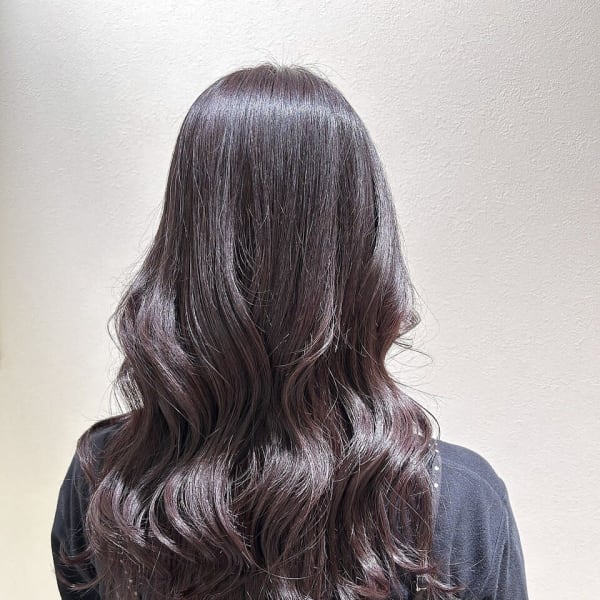 ROYロング/暗髪暖色系カラー・ピンクラベンダーベージュ