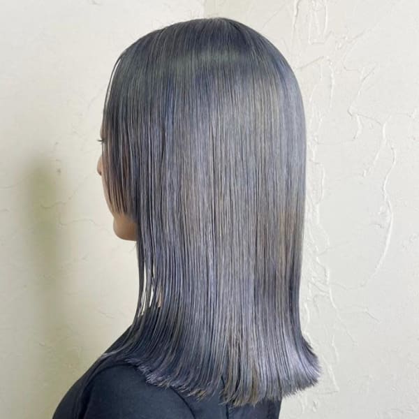 【Flor_上大岡】*ツヤ髪ロング＋ネイビーアッシュ*