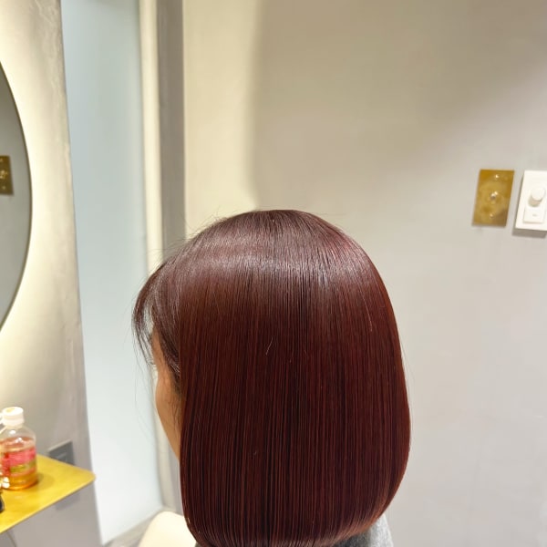 "髪質改善で叶える"暖色カラー × ボブ『銀座/個室』