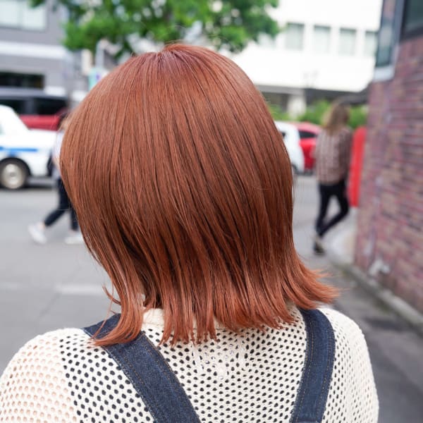 オレンジ×ピンク