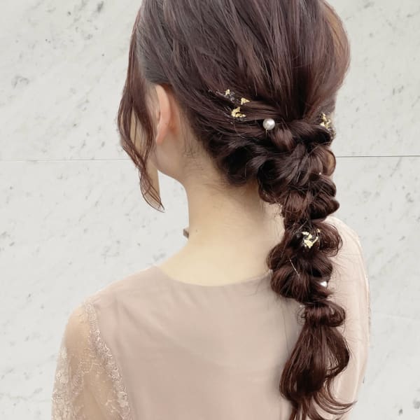 結婚式お呼ばれ ヘアセット mt___213r