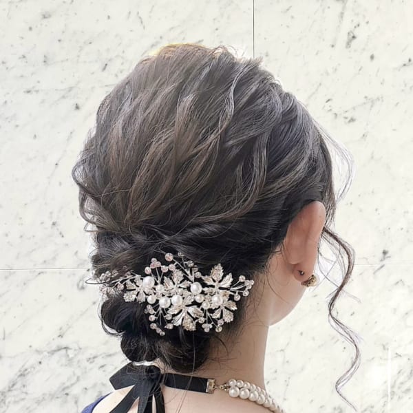 結婚式お呼ばれ ヘアセット mt___213r