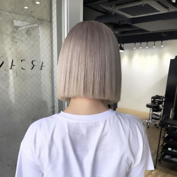 切りっぱなしボブ エアリーロング 美髪 ピンクブラウン