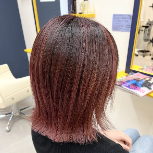 【髪仕度CORE/札幌市東区】ピンク系バレイヤージュ
