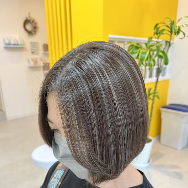 【髪仕度CORE/札幌市東区】ハイライト×ボブ