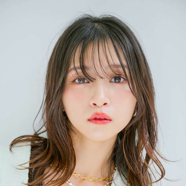 シースルーバングレイヤーベージュ