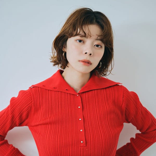 ボブ×ウェーブパーマ