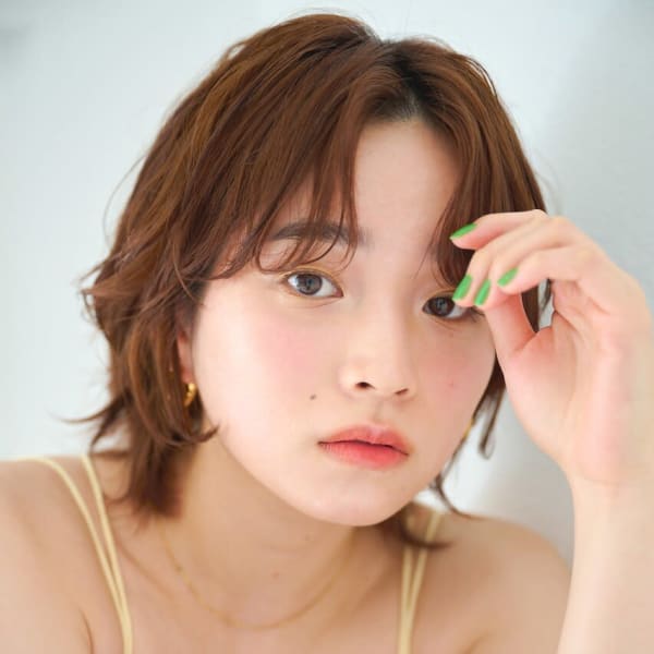 パーマ風くしゃっとヘア