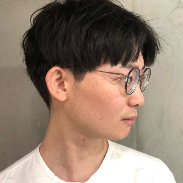 ツーブロックマッシュ 刈り上げ センターパート【札幌】