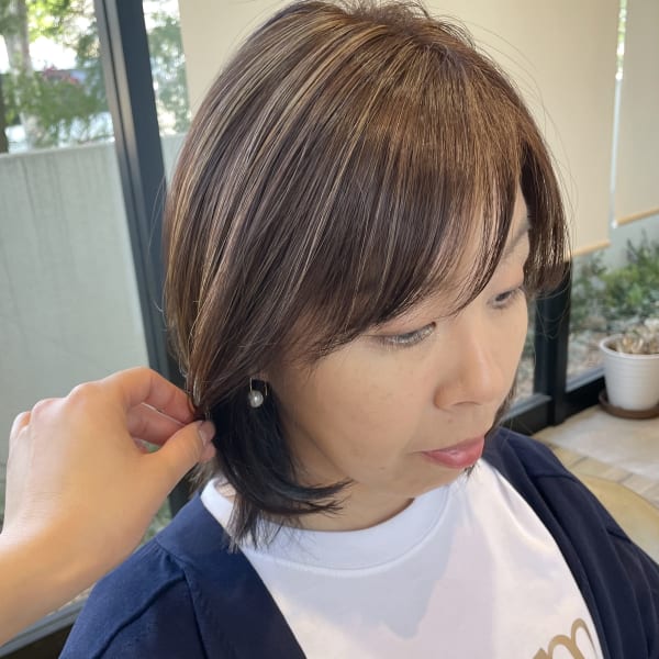 白髪ぼかしハイライト
