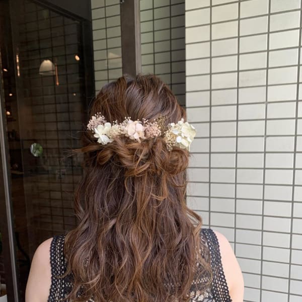 お呼ばれハーフアップ