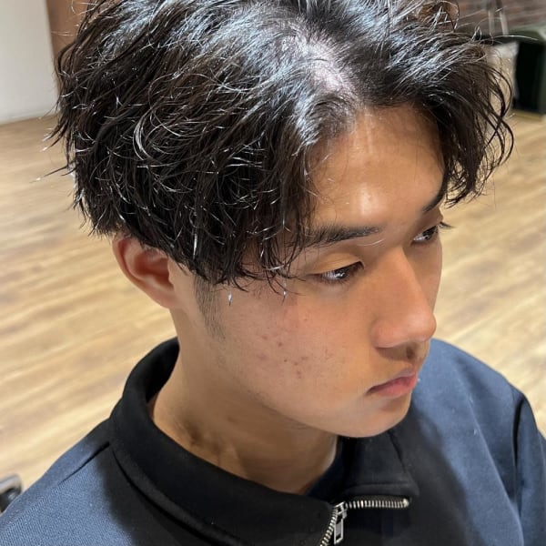 波巻きパーマ