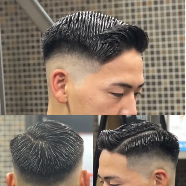 サイドパート×スキンフェード