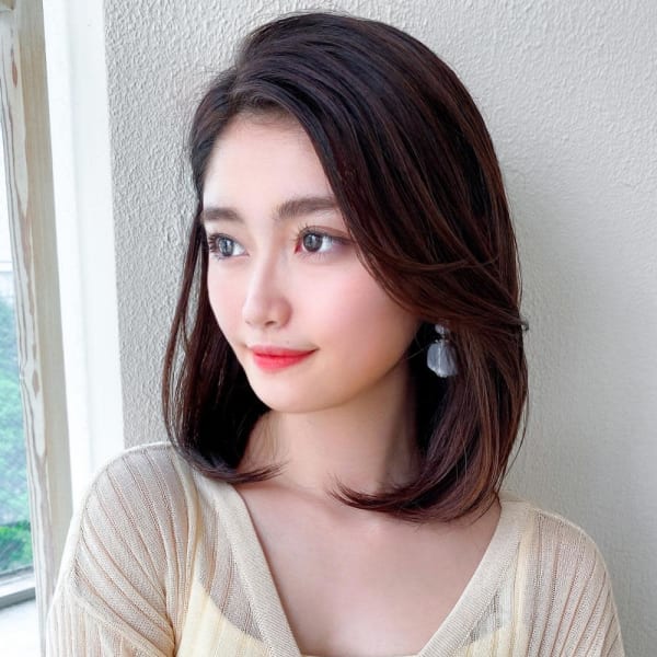 美髪/髪質改善/韓国/切りっぱなしボブ/フェイスレイヤー