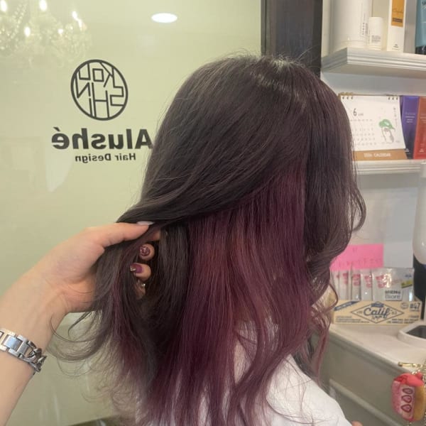 インナーカラーピンクバイオレット