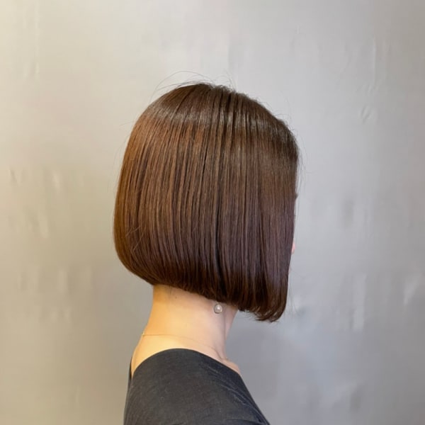 髪質改善/酸性ストレート（前下がりボブ）
