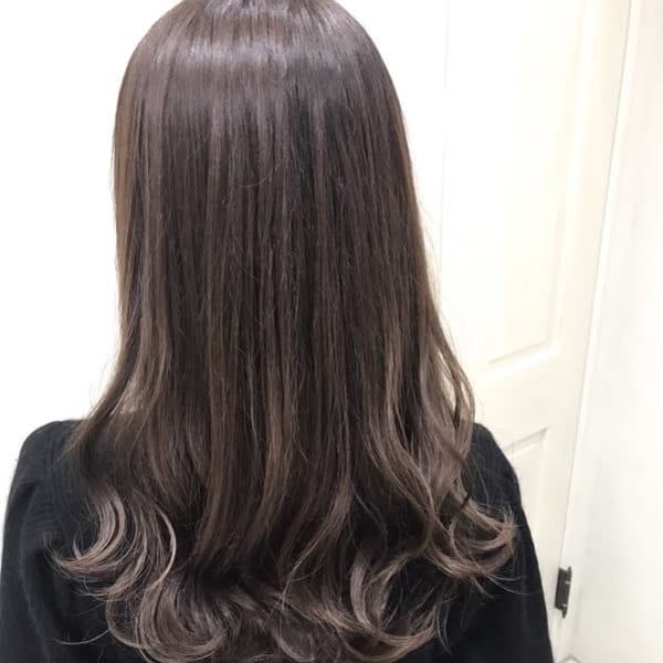 グレー アッシュ コテ巻き