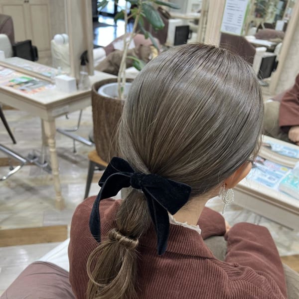 【crop es辻堂 藤田】ツヤツヤポニーアレンジ