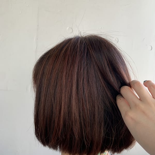 〈木賀 絵莉子〉透明感カラー/白髪ぼかしハイライト×ボブ