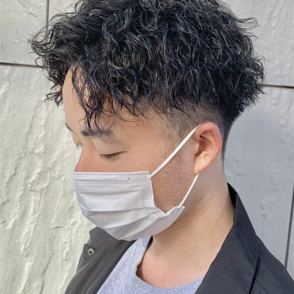 波巻きスパイラルツイストスパイラルパーママッシュメンズヘア