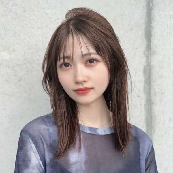 髪質改善カラー ラベンダーグレー ミディアムレイヤー 韓国|髪質改善 SEPT. 天神大名