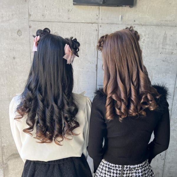 ヘアセット ヘアアレンジ 結婚式ヘア ハーフアップ