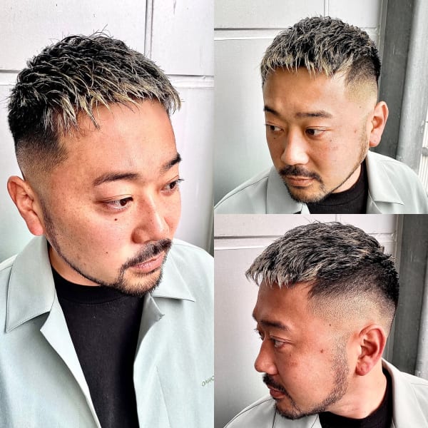 ホワイトメッシュ×クロップフェード