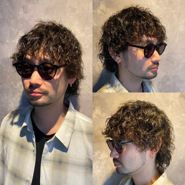 色気引き立つ大人パーマ マッシュウルフ×スパイラルパーマ