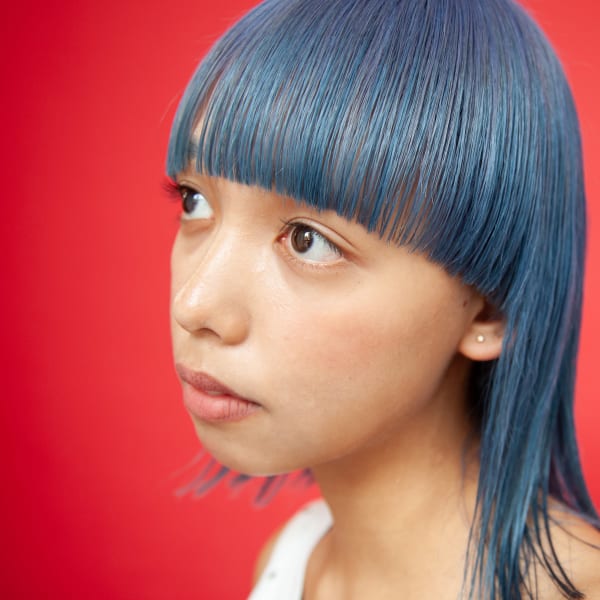 ブリーカラー　ワイドバング　ブリーチカラー　ミディアム