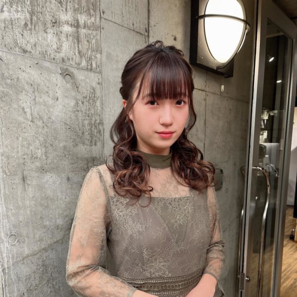 ヘアセット ヘアアレンジ 結婚式ヘア ハーフアップ