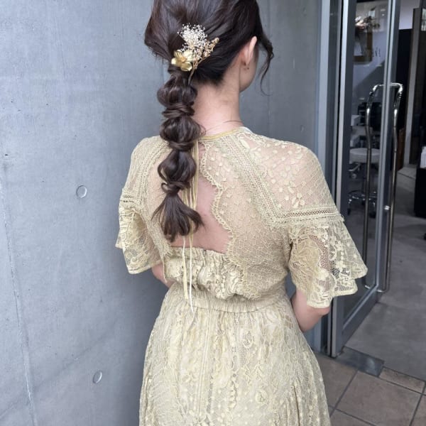 ヘアセット ヘアアレンジ 結婚式ヘア ハーフアップ