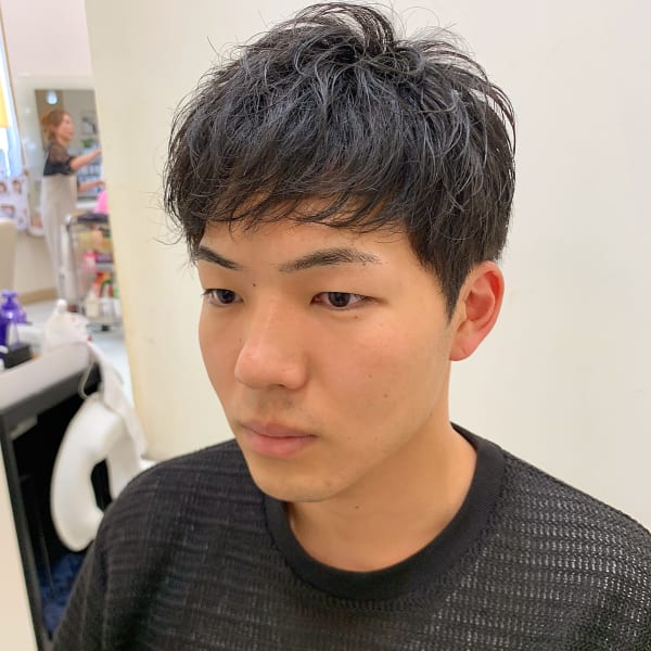 デザインパーマ＋刈り上げ