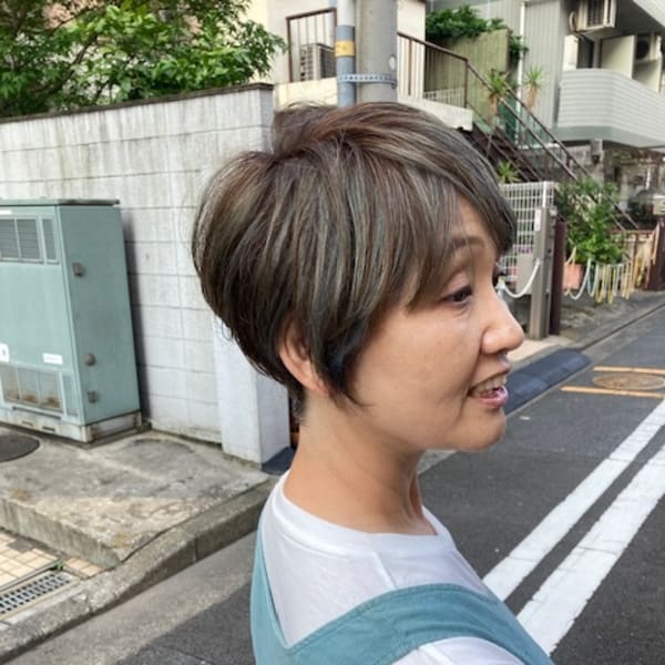 お客様髪質改善データ1334(白髪ぼかしカラー)