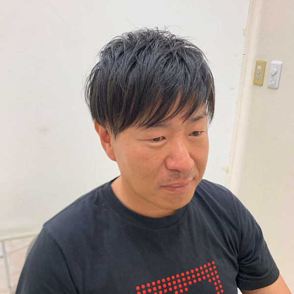 ツーブロ、ナチュラルショート