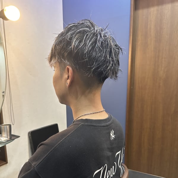 ホワイトメッシュ×フェード