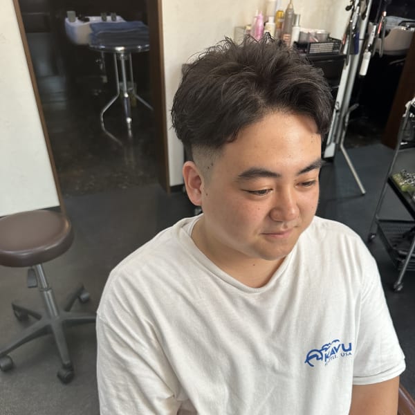 ワンカールパーマ×アップバンク