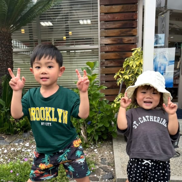 キッズカット　親子カット　キッズマッシュ　前髪カット