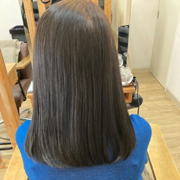 お客様髪質改善データ1347(ノンジアミンカラー)