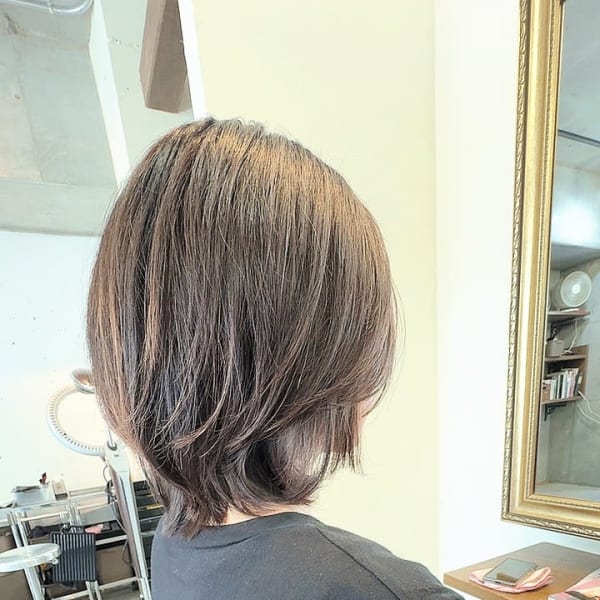 トップがふんわりカット。