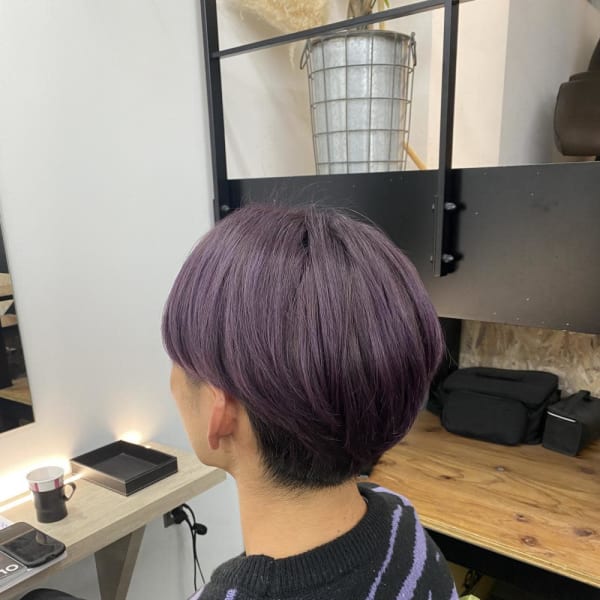 黒髪/グレーベージュ/レイヤーロング/前髪パーマ|ブリーチ&トリートメント&ショート HETTU 仙台駅前店